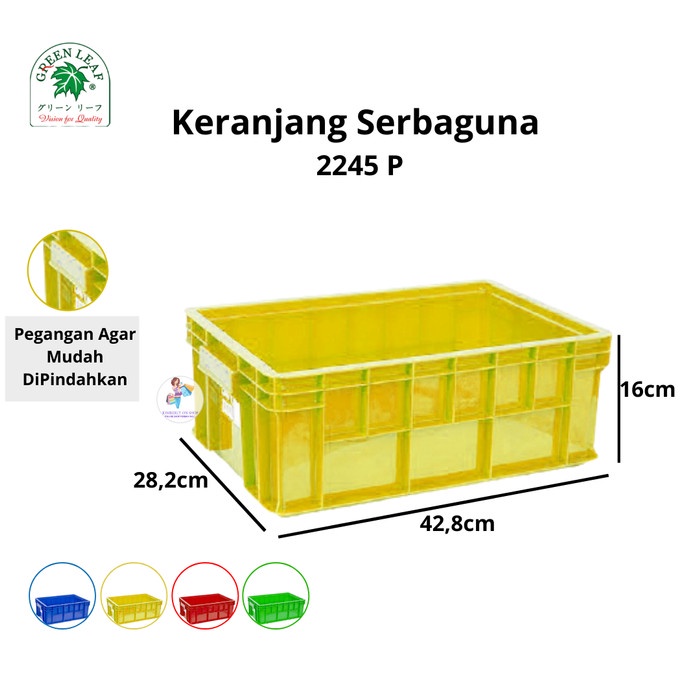 

Green Leaf Container / Keranjang Industri 2245 P - Biru