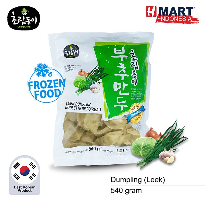 

NEW Choripdong Leek Dumpling - Pangsit Korea (Mandu) Isi Daun Bawang 540g - Leek, Packing Biasa