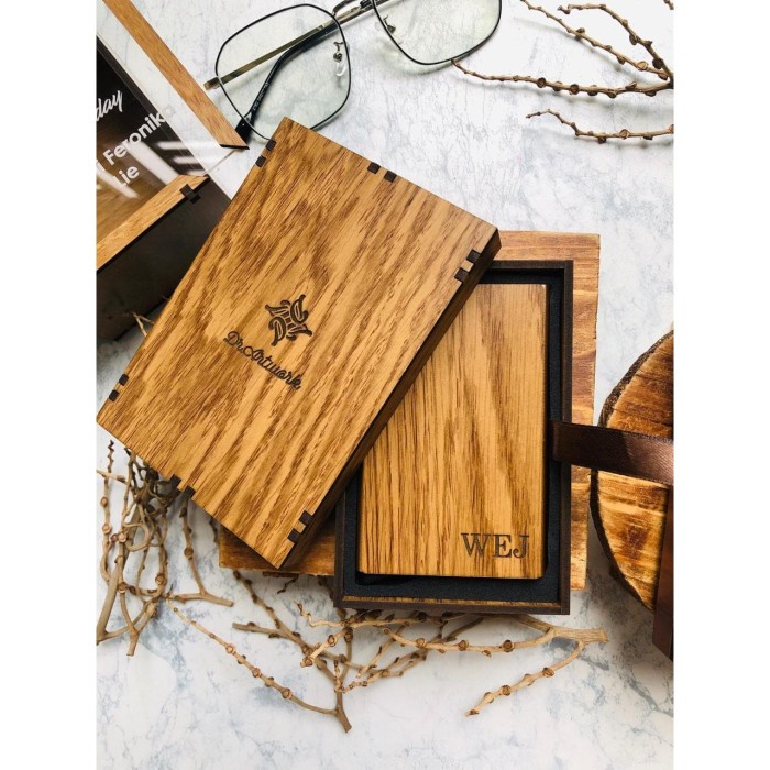 

WOODEN SMART WALLET CARD HOLDER INCLUDE BOX CUSTOM DESIGN DI COVER