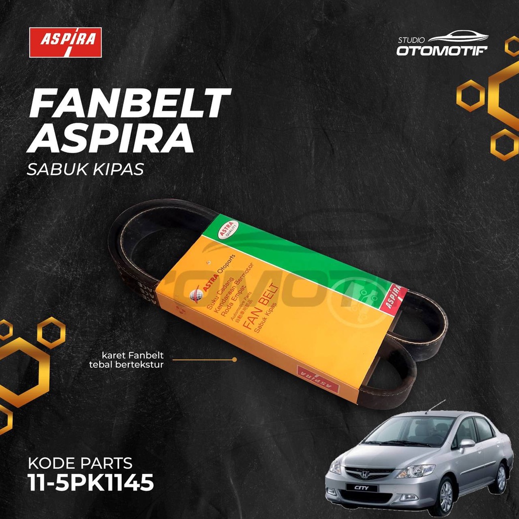 Fanbelt City GD8 2003-2008 Aspira 5PK1145 Vbelt