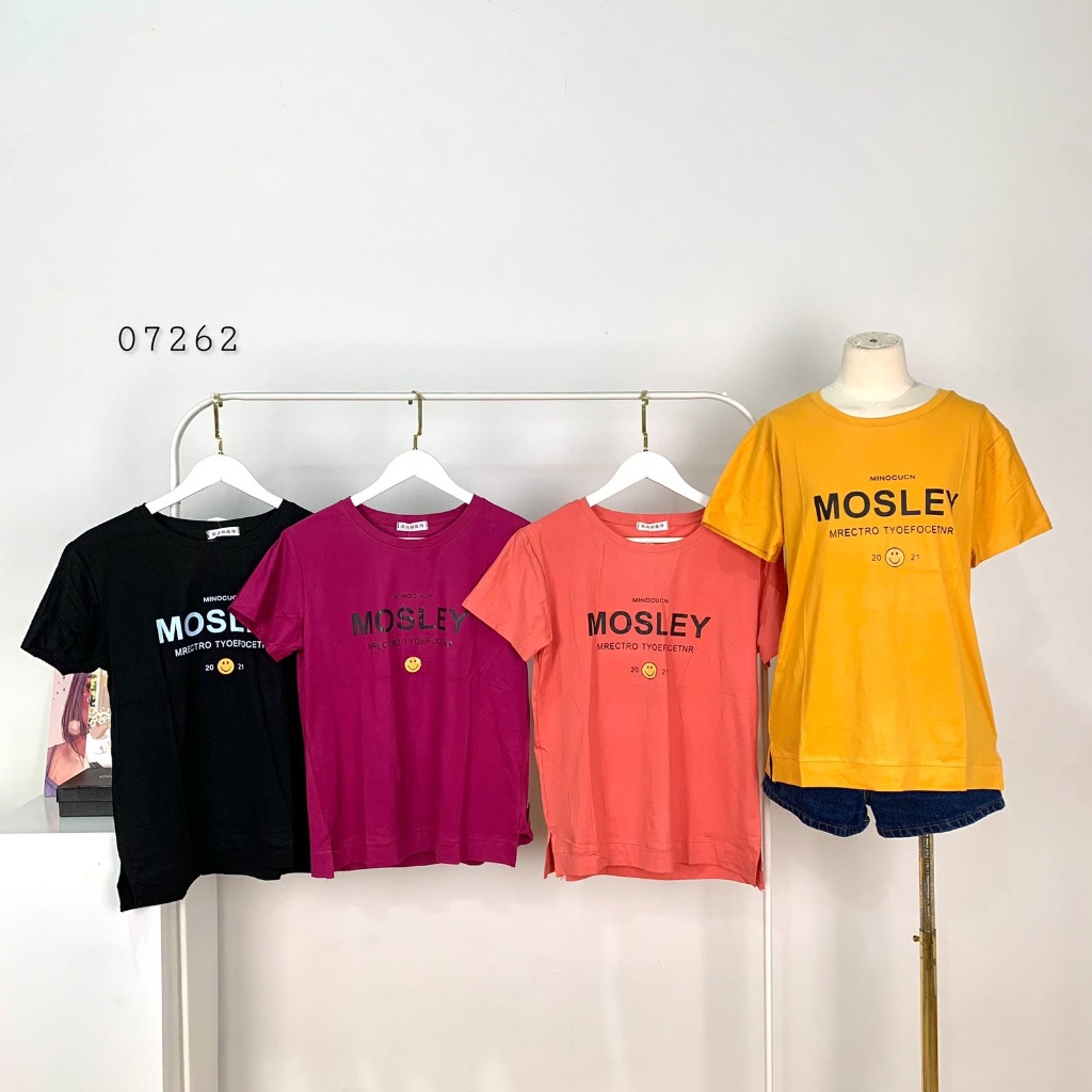 ATASAN KAOS COTTON WANITA MINOCUCN MOSLEY 2021 BASIC POLOS TANGAN PENDEK PREMIUM KAOS BASIC POLOS FU