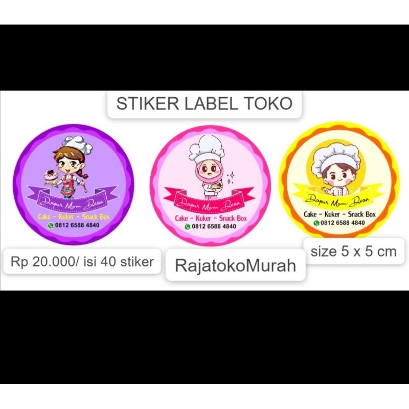 

Stiker Logo Toko Custom Murah/Custom stiker Logo Toko isi 40 Tahan Air/Label Toko Stiker Tempah /Stiker Label Usaha/ Stiker Kemasan / Stiker Produk/ Stiker Kue/ Stiker OLShop/ Stiker Makanan