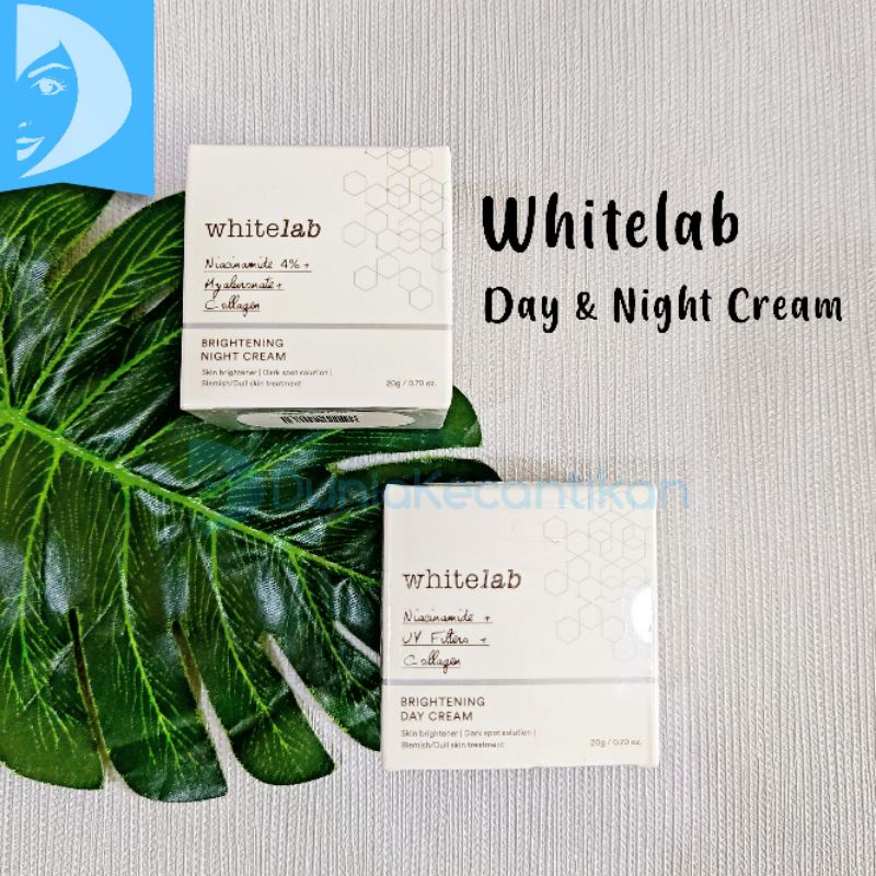 Whitelab Brightening Day Cream Dan Night Cream Niacinamide Collagen Cream Pagi / Day Cream Whitelab 
