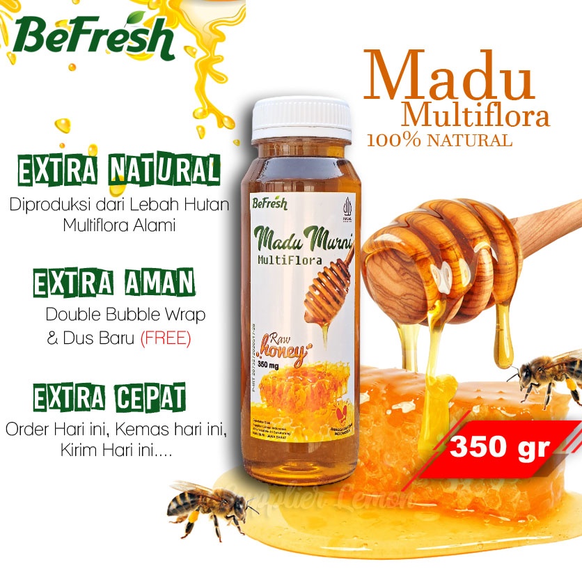 

Madu Asli Multiflora 350gr Murni Premium Honey Original F1