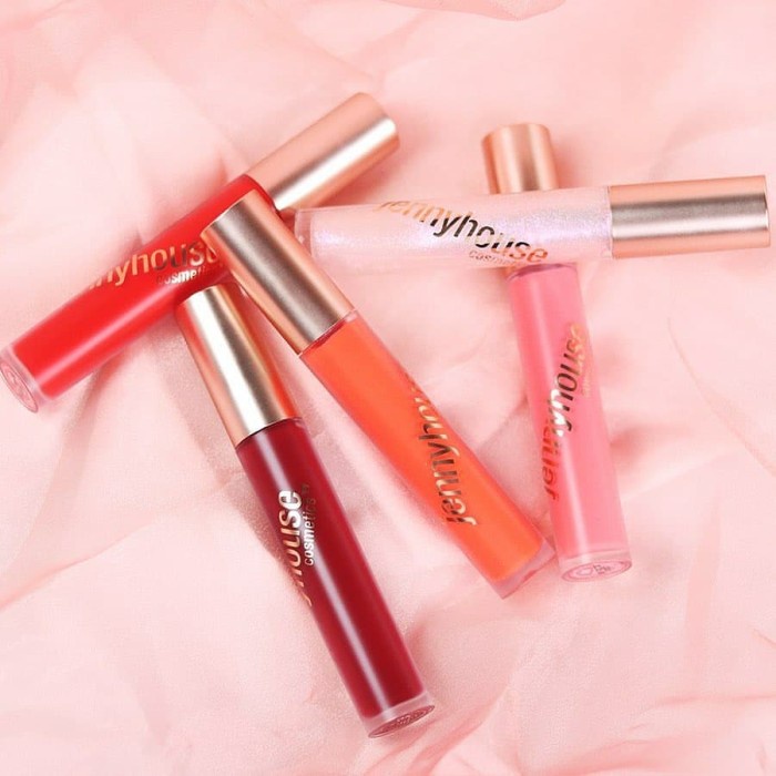 JENNY HOUSE World Volume Coating Tint 4.5 ML - 5 Color Lip Tint Wateroof Tahan Lama Longlasting Vega