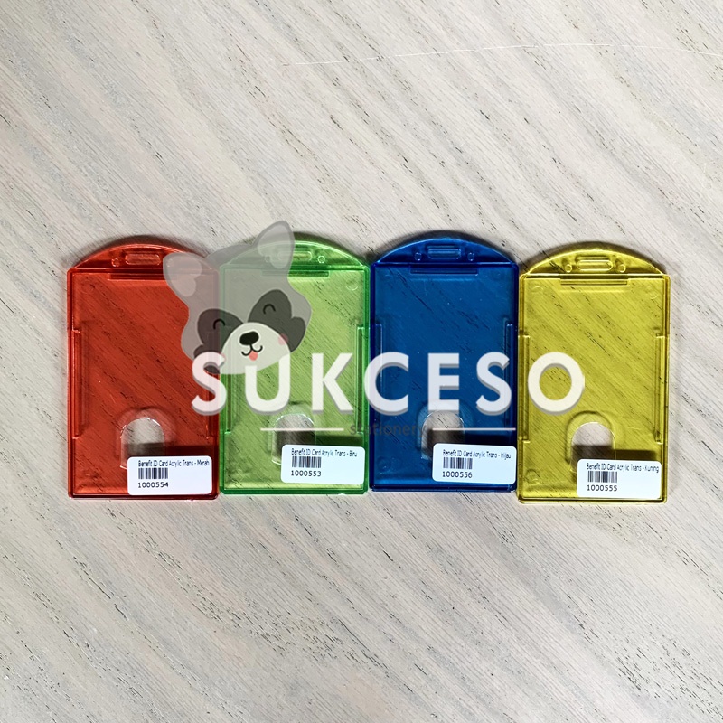 

Benefit ID Card Name Tag Acrylic Transparan Potrait