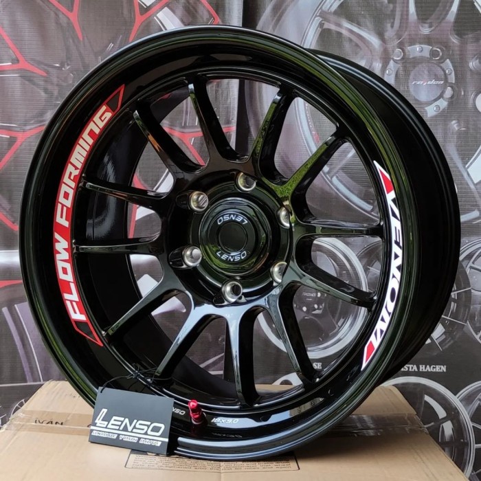 LENSO VENOM 5 R18 Black Glossy velg mobil ring 18 Pajero