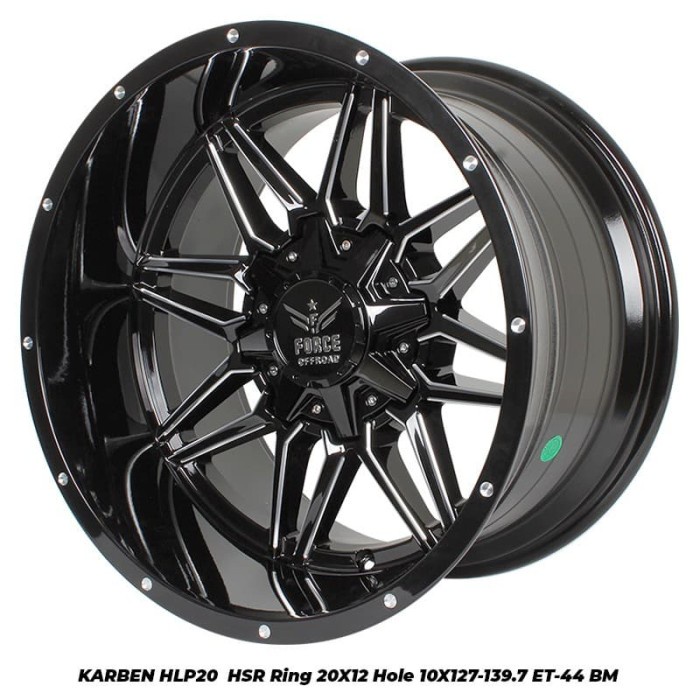 Velg Offroad KARBEN LP R20 lebar 12 Lobang Rubicon Ranger dll..