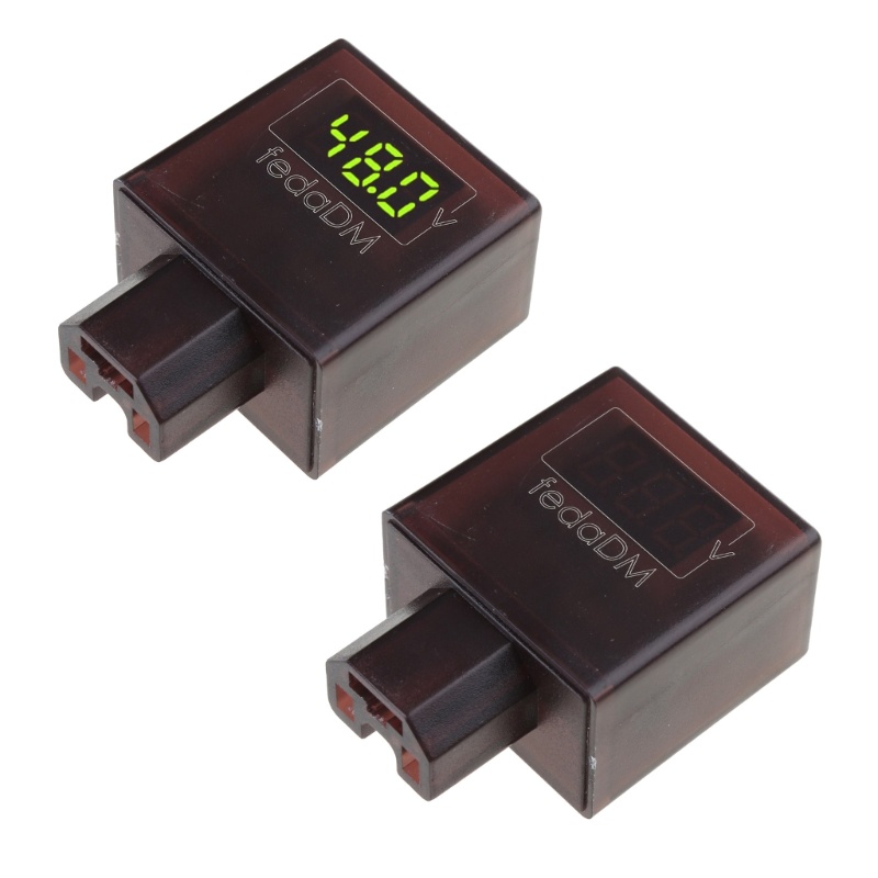 DC30-100V Digital VoltTester Voltmeter Pengukur Voltase untuk Sepeda Motor 48V 60V 72V 96V