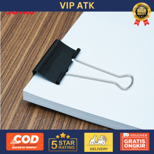 

Joyko Binder Clip 51mm 12pcs BIG / Klip Kertas Jepitan BESAR No.260 alat tulis kantor atk