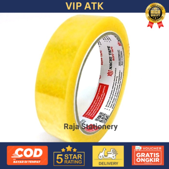 

Nachi Stationery Tape 24mm x 72 Yard / Solatip alat tulis kantor atk