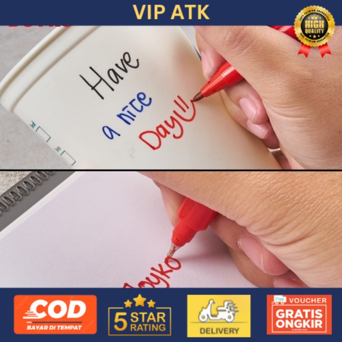 

Joyko Permanent Marker Dual Tip 0.7mm / Penanda Permanen PM 31-33 - Hitam alat tulis kantor atk