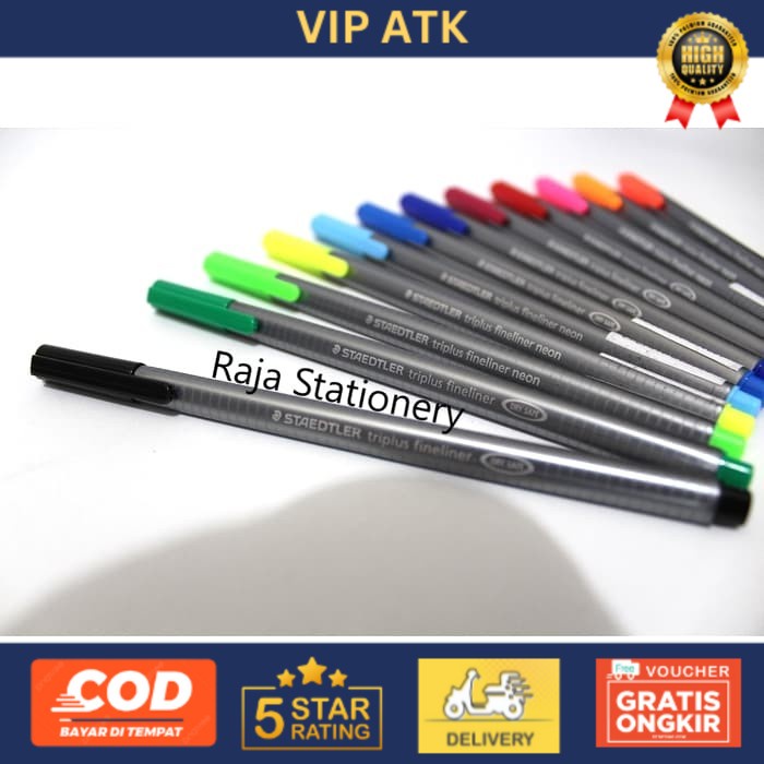 

Staedtler Triplus Fineliner (isi 12) alat tulis kantor atk