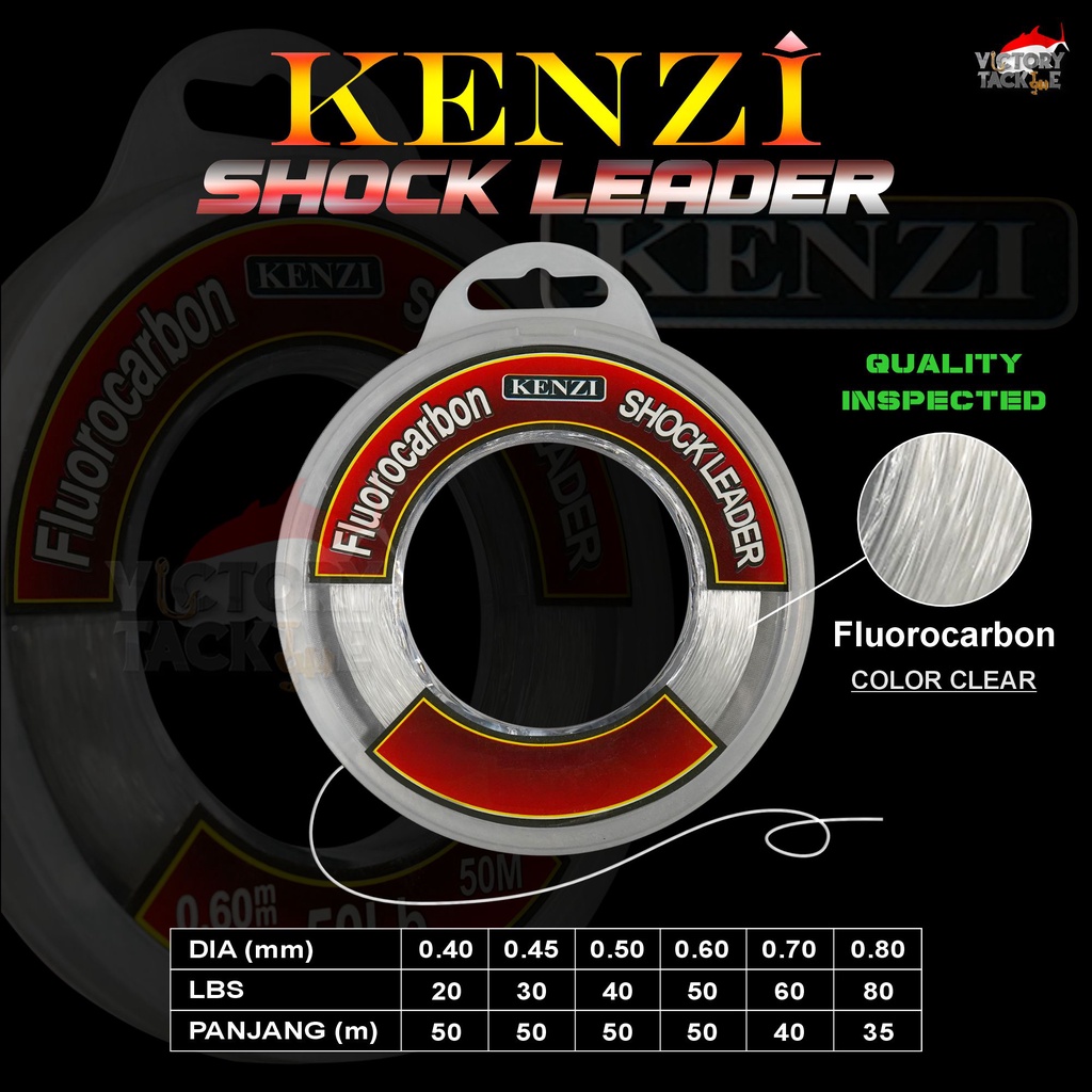 Shock Leader Fluorocarbon KENZI Senar Leader