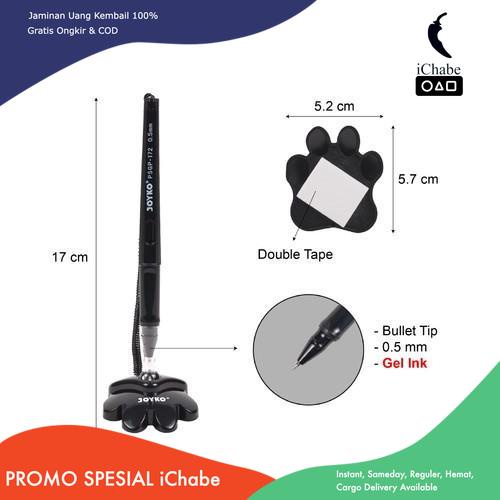 

[Bisa COD] AA Pulpen Meja / Ballpen Pen Stand Joyko PSGP-172 Gell Ink Warna Hitam Tinta Stationery