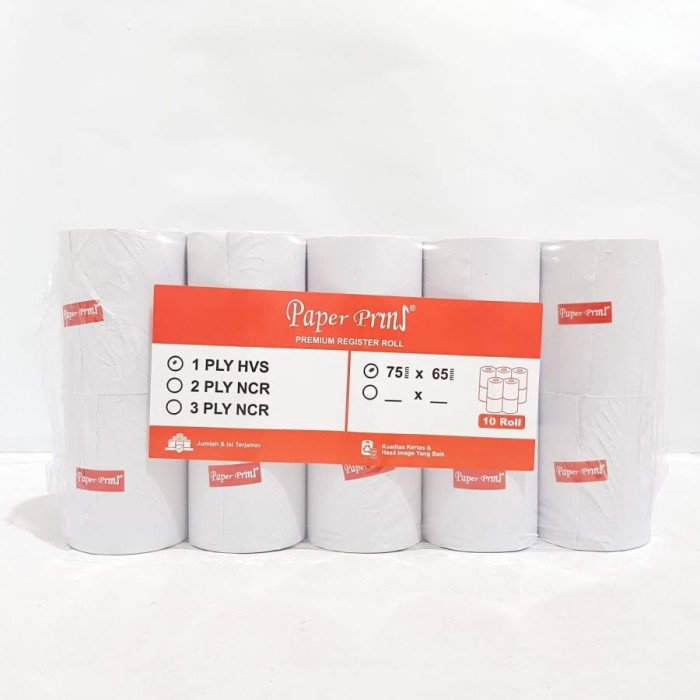 

Kertas Kasir 1 ply Paper Print 75x65