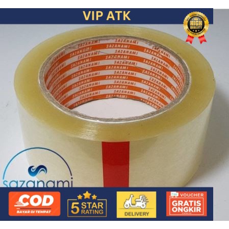 

Lakban Opp Bening 4.8 cm x 100 yard Sazanami Tape