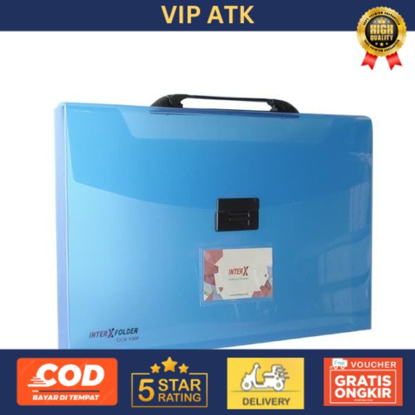 

InterX Carry File Case Tas Dokumen 4 cm CCX 100 - Biru