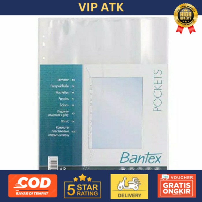 

PP Pocket A4 Bantex isi 20