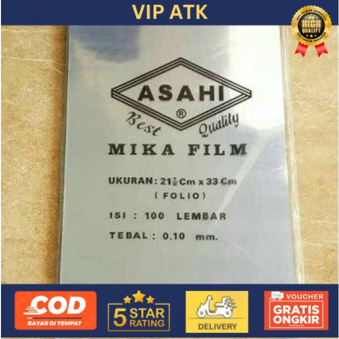 

Mika plastik film ASAHI ukuran folio - F4