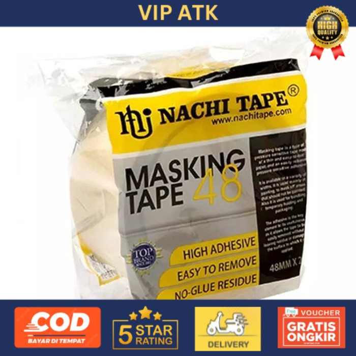 

Nachi Masking Tape / Lakban Kertas 2 inch 48 mm