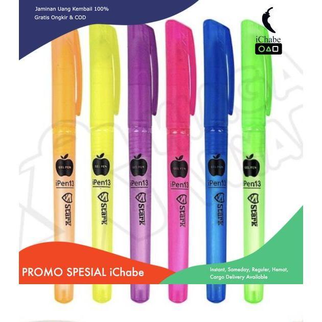 [Bisa COD] NA Bolpoin Stark Orlee Gel Ink Satuan / Pulpen IPEN13 Instapen 1Pcs Hitam Pen