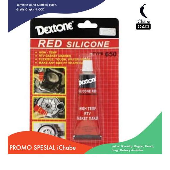 

(Bisa COD) BE Promo dextone red silicone 30 gr lem gasket merah 650