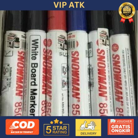 

SPIDOL JUMBO BESAR WHITEBOARD SNOWMAN 850 - Hitam