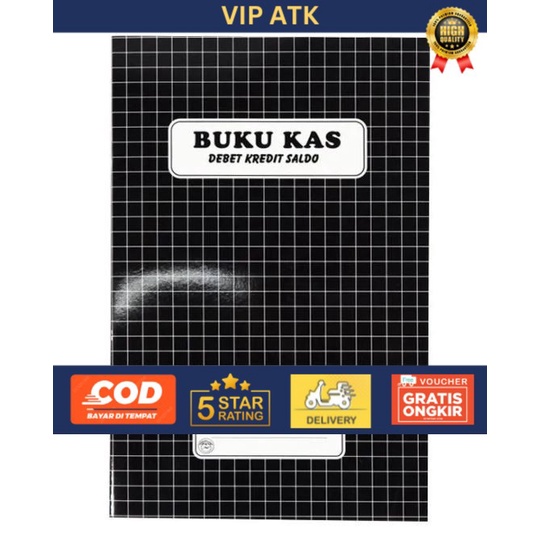 

BUKU KAS HITAM KNI / BUKU DEBIT KREDIT UKURAN KWARTO FOLIO [PCS] - KWARTO