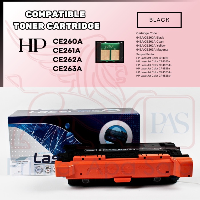 COMPATIBLE TONER CARTRIDGE HP CE260A CE261A CE262A CE263A - CE260A