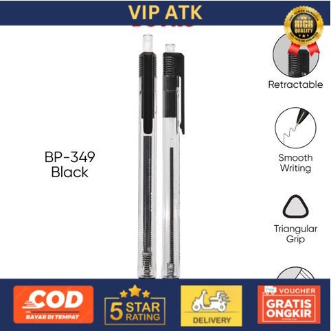 

(12pcs) Pulpen Pena Joyko Vocus Trans BP 349 / Pen Transparan 0.7mm