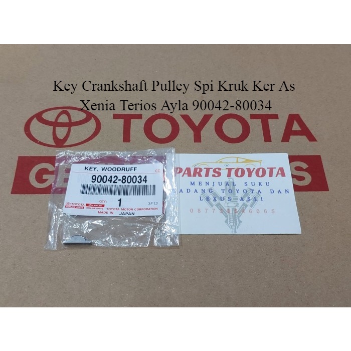Key Crankshaft Pulley Spi Kruk Ker As Xenia Terios Ayla 90042-80034 Original