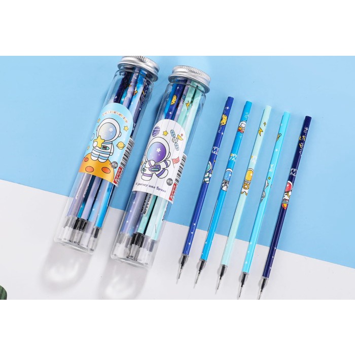 

refill isi gel karakter 0.5 isi 24 pcs - astronot 12 pc