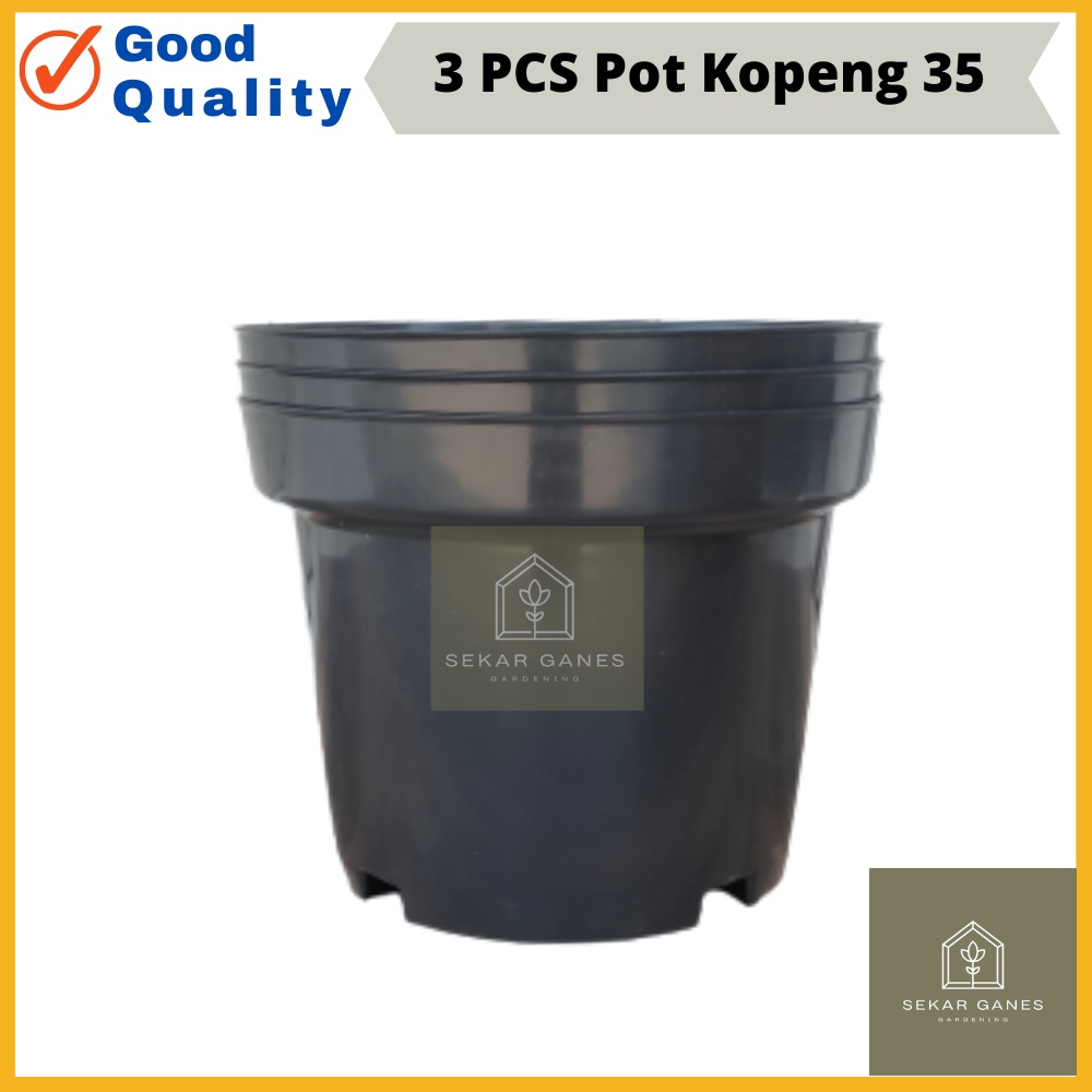 3pcs Pot Kopeng 35 Hitam Besar Jumbo Plastik Ukuran 40cm 50cm 70 cm 100cm Pot Putih Besar Jumbo