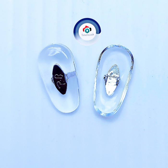 Nose Pad Bantalan Hidung Kacamata Rayban NosePad Jepit 2 Besi Tekuk - Silver