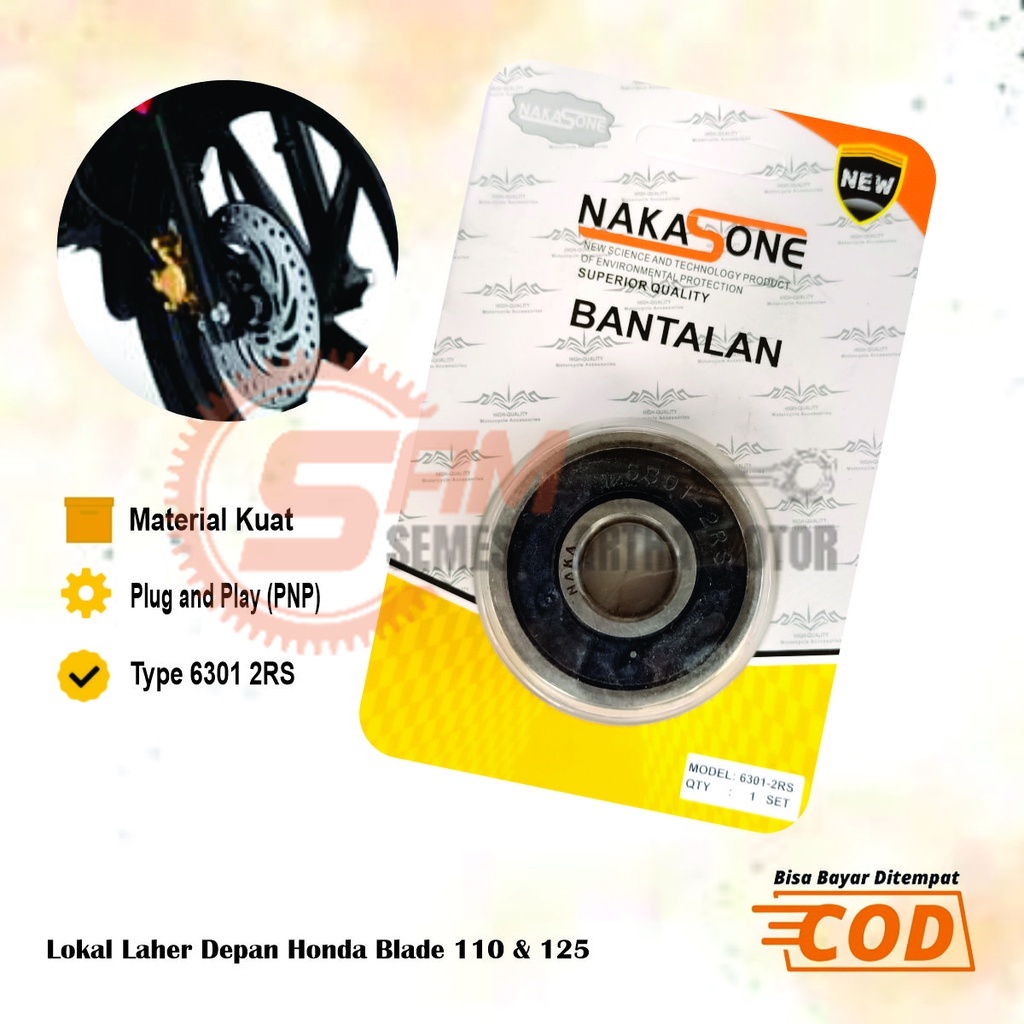 Bearing 6301 Laher Roda Motor Grand Supra Legenda Satria FU Lahar Bebek