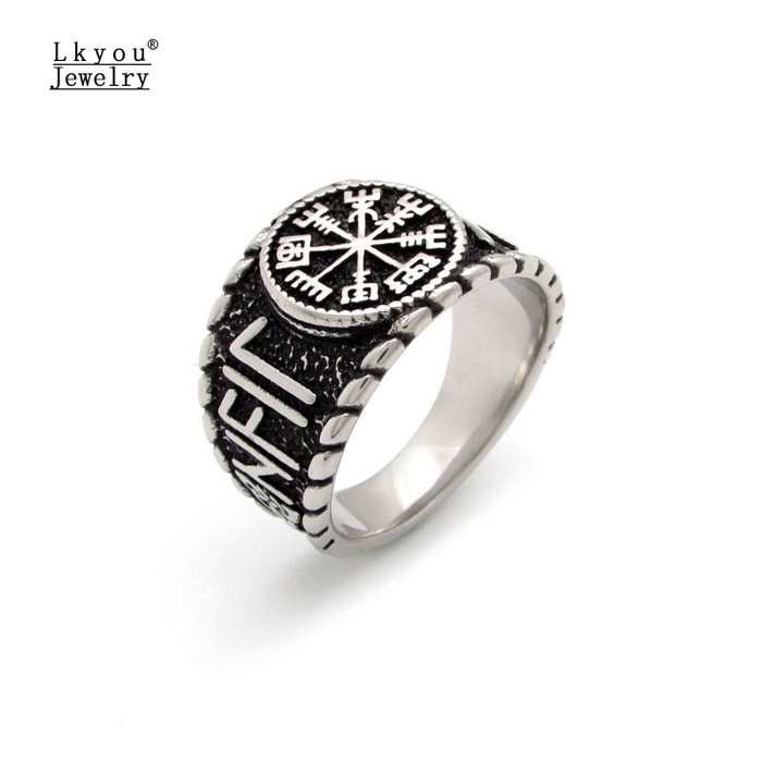 SALE -IMPORT Lkyou Perhiasan Cincin Kompas Slavic Pria Baru Cincin Jimat Kom- 1.2.23