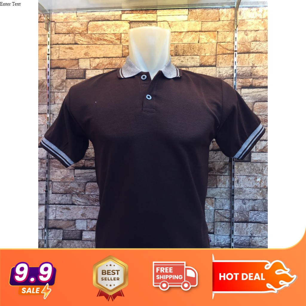 Polo Shirt kombinasi coklat.Kaos Kerah Polo.Kaos Polo Polos. polo list . kaos kerah