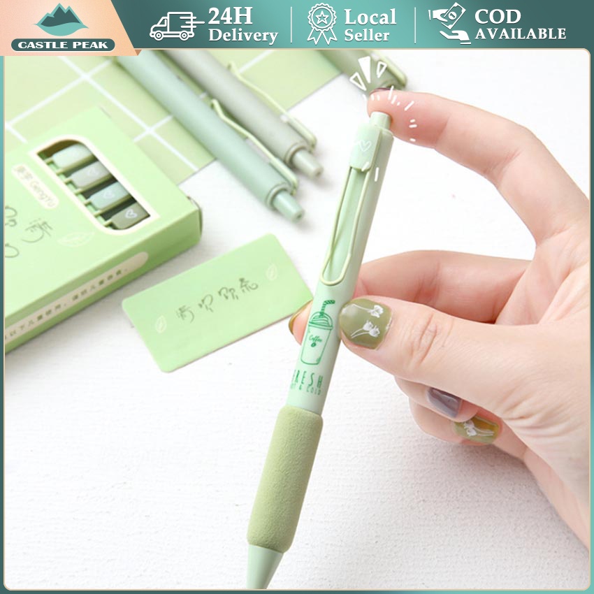 

4pcs/set matcha green tea 0.5mm Mekanikal Gel Tinta Pulpen Lucu Alat Tulis Kopi Cappucino Moka Pena