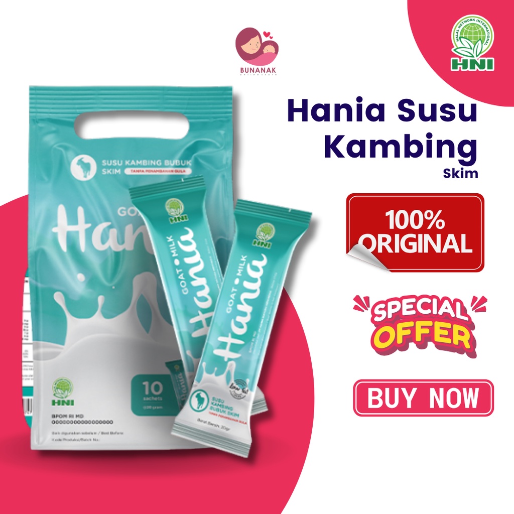 

Hania Susu Kambing Skim Low Fat HNI Bpom - Susu Kambing - Produk Herbal