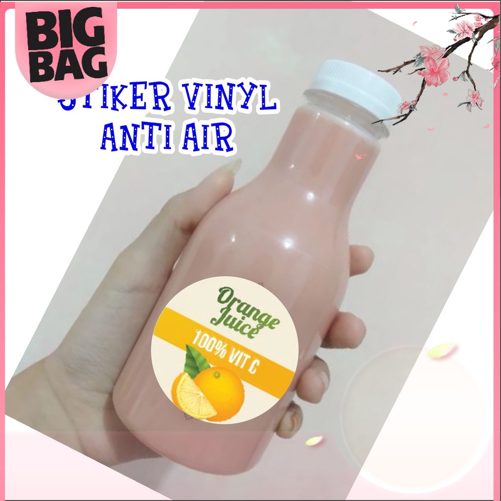 

STIKER VINYL LABEL BULAT *ANTI AIR* STICKER MAKANAN KEMASAN PRODUK BOTOL MINUMAN Unik Murah Custom
