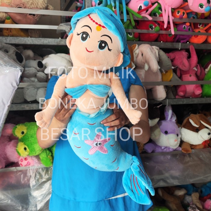 FOTO ASLI REAL PICT BONEKA BARBIE PRINCESS IKAN PUTRI DUYUNG MERMAID BIRU JUMBO BESAR yz