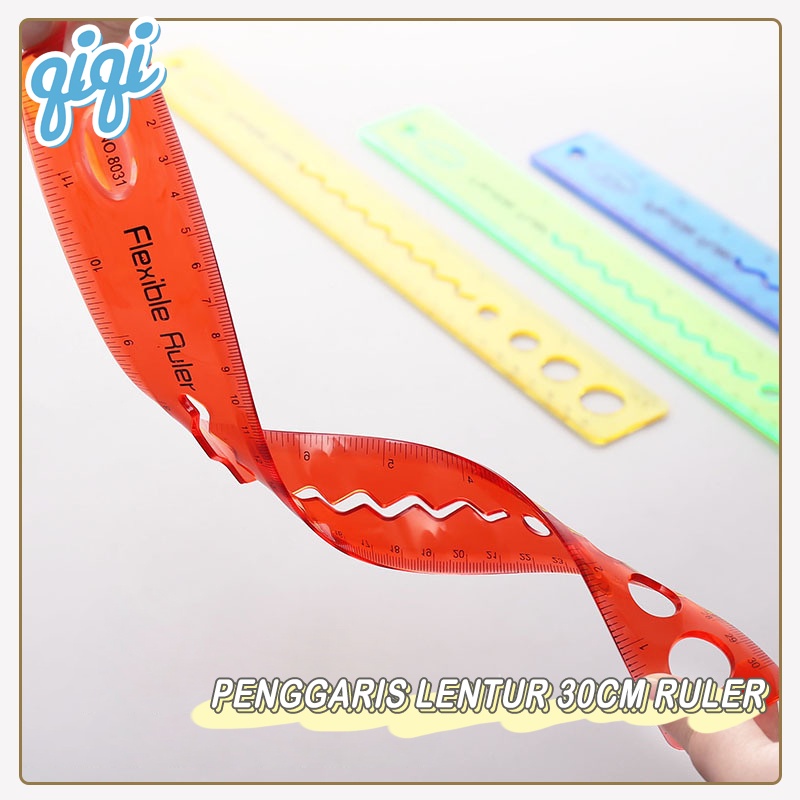 

Ruler /Flexible Ruler Penggaris Lentur 30cm ruler/Stationery Alat Tulis Sekolah Kantor - Qiqi Treasure