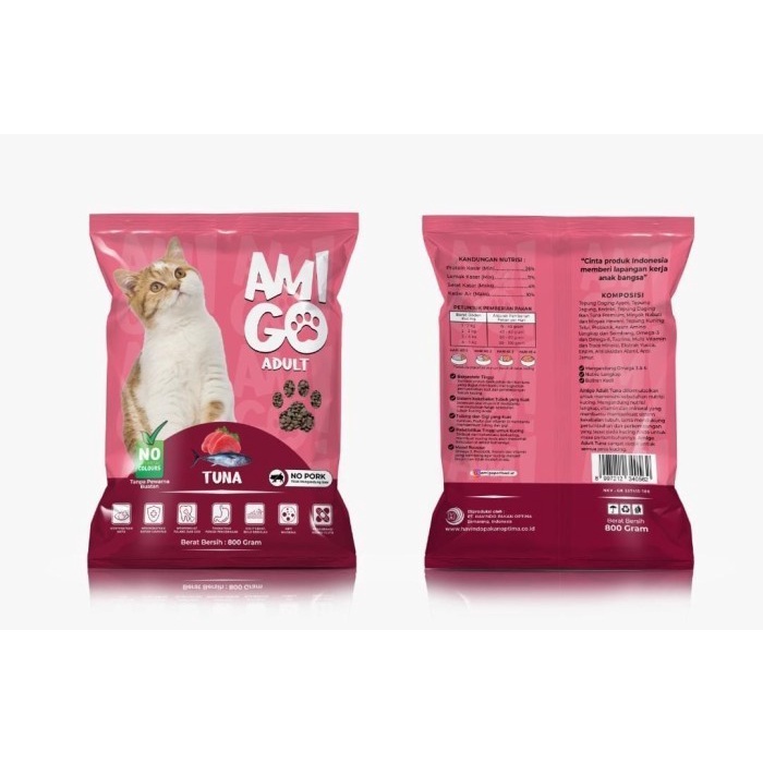 AMIGO 800GRM FRESHPACK Makanan Pakan Kucing / Dry Cat Food