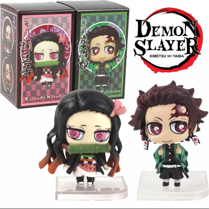 ACTION FIGURE KIMETSU NO YAIBA DEMON SLAYER TANJIRO NEZUKO SET 2 PCS