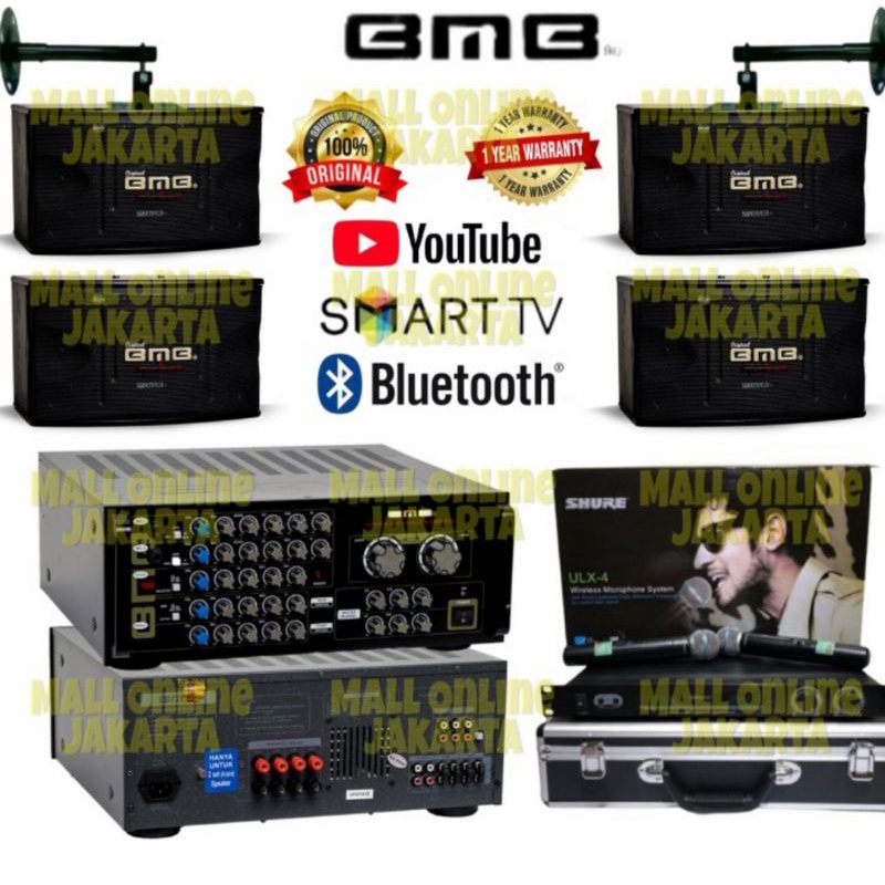 Paket Speaker Karaoke BMB 10inch Ampli BMB Original Bluetooth Sound