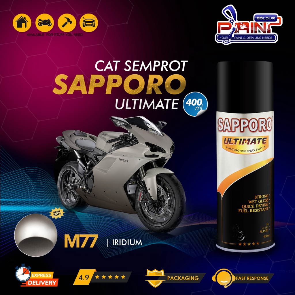 

SAPPORO ULTIMATE Metallic Colour Cat Semprot M77 Iridium
