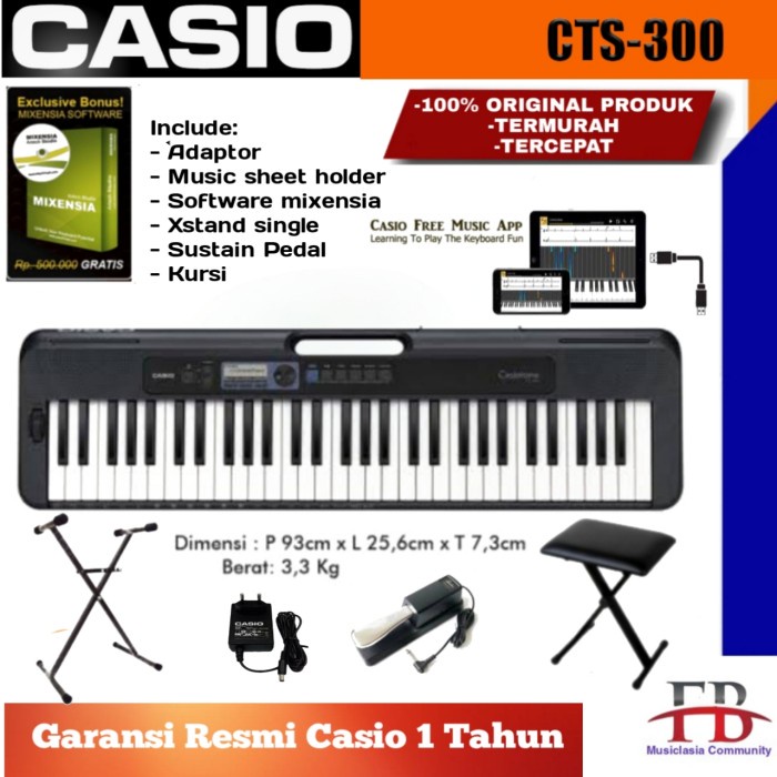 Casio CTS300 Keyboard / CTS 300 / CT-S300 / CTS-300 Slim - Keyboard only