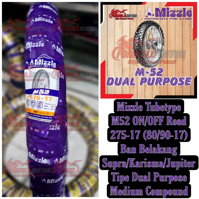 Mizzle M52 M 52 Ring 17, 18 Tubetype Dual Purpose - Ban Motor - 250-17