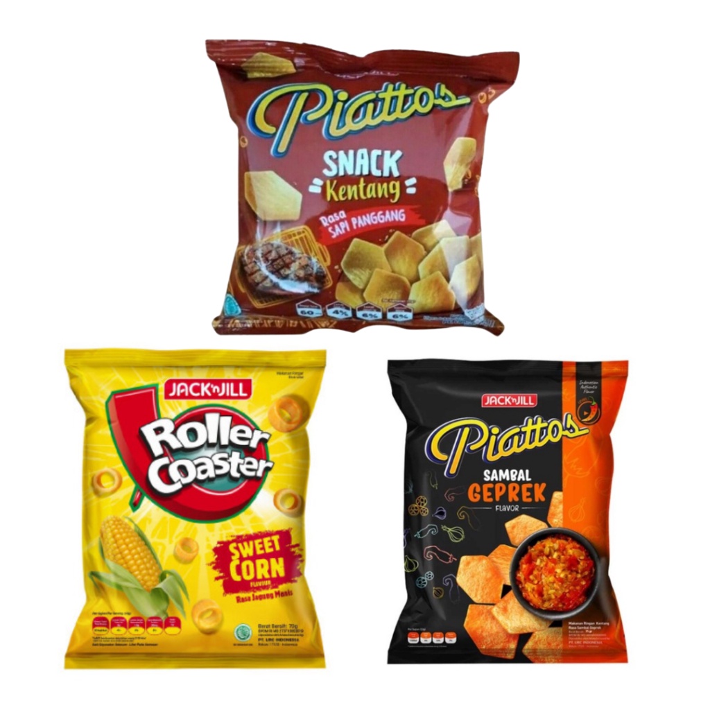 

JACKnJILL PIATTOS SNACK KENTANG/ROLLER COASTER KEMASAN KECIL
